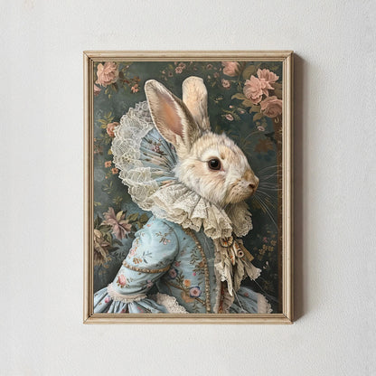 Whimsical Animal in Suit Canvas, Victorian Pet Portrait Wall Art