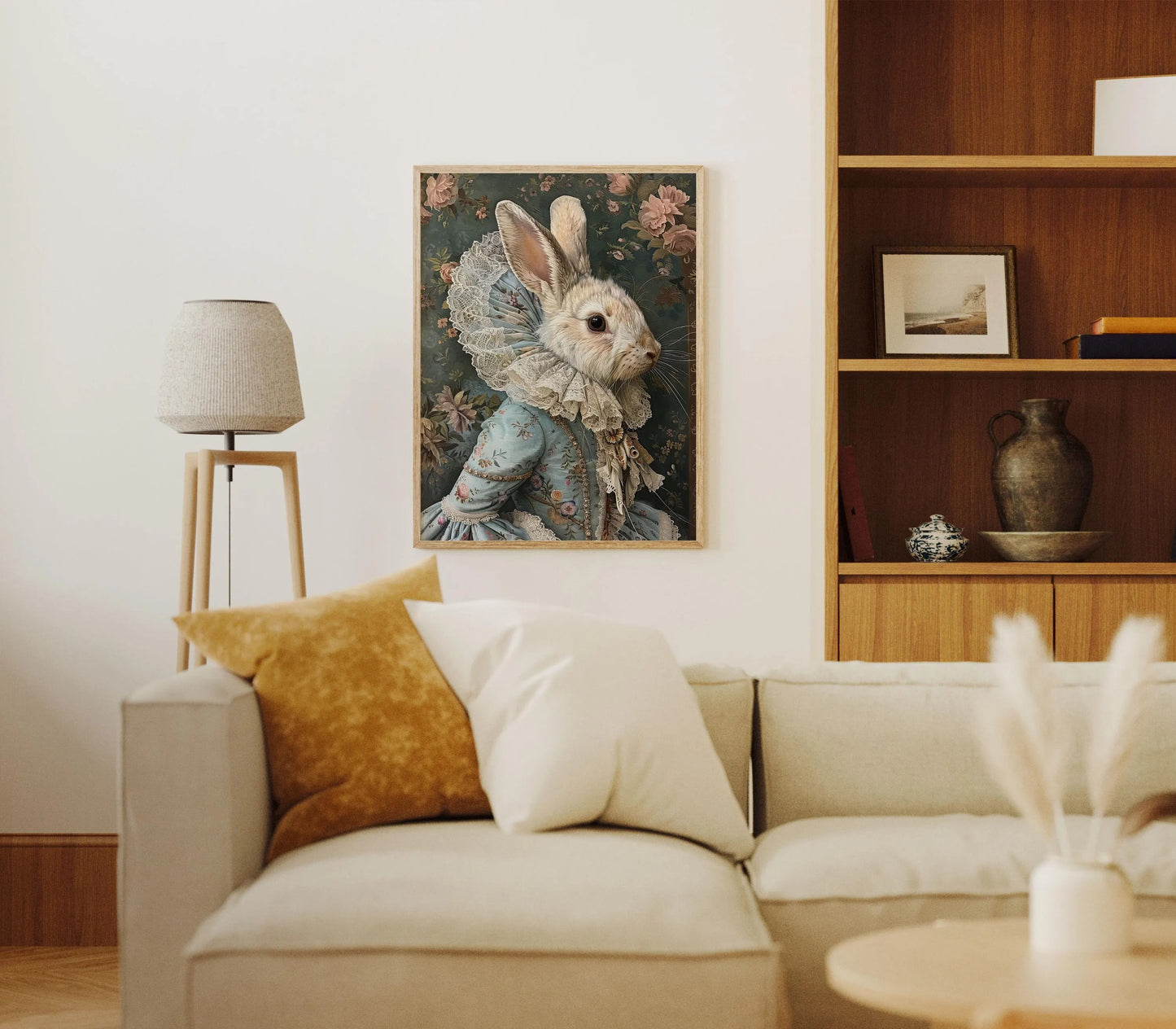 Whimsical Animal in Suit Canvas, Victorian Pet Portrait Wall Art