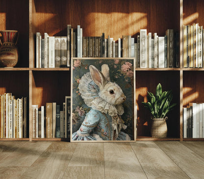 Whimsical Animal in Suit Canvas, Victorian Pet Portrait Wall Art
