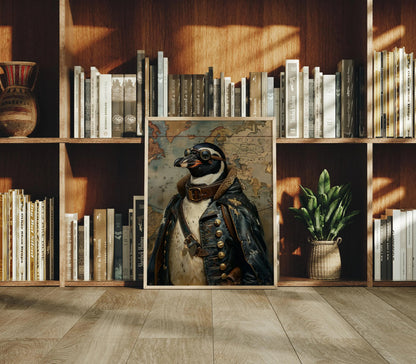 Whimsical Animal in Suit Canvas,  Vintage Victorian Pet Portrai